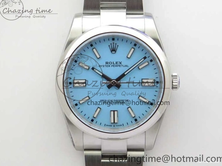0504 Classic Oyster Perpetual 41mm 124300 ROF 1:1 Best Edition 904L Steel Tiffany Blue Dial on SS Bracelet A 2670